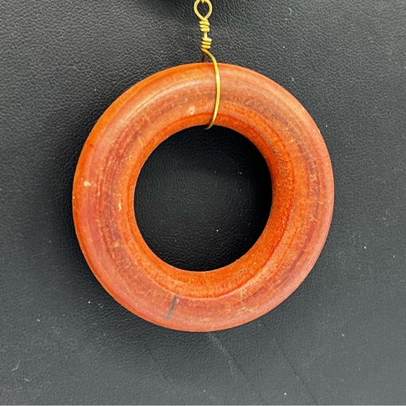 Lenora Dame Bead Circle Orange Necklace - Picture 4 of 6